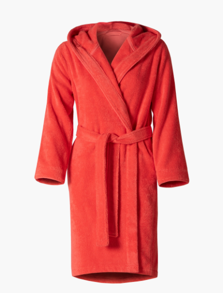 JULIA fluffy cotton bathrobe for teenage corail