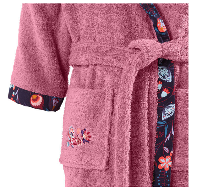 ANOUCHKA  azalea organic cotton children's hooded bathrobe