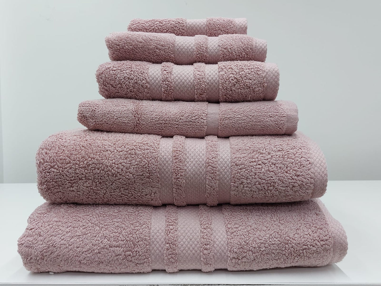 BIANCA cotton large bath towel powder pink