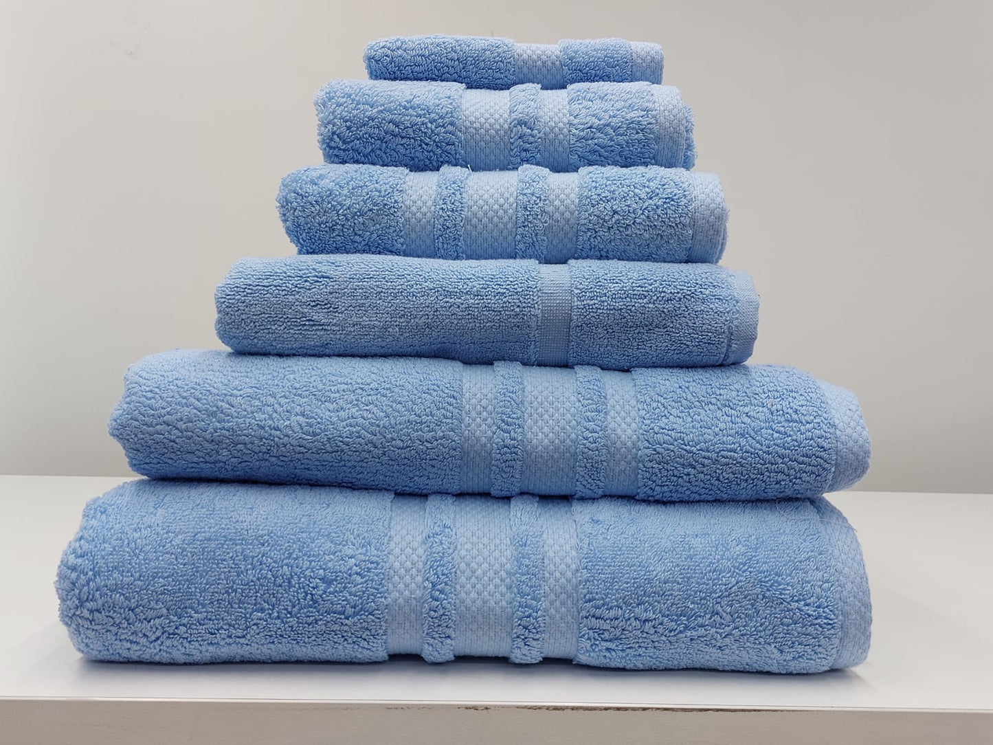 BIANCA cotton large bath towel sky blue