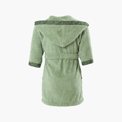 DINOTOPI khaki organic cotton hooded children's bathrobe