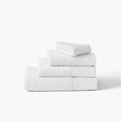 Source white organic cotton terry bath towel