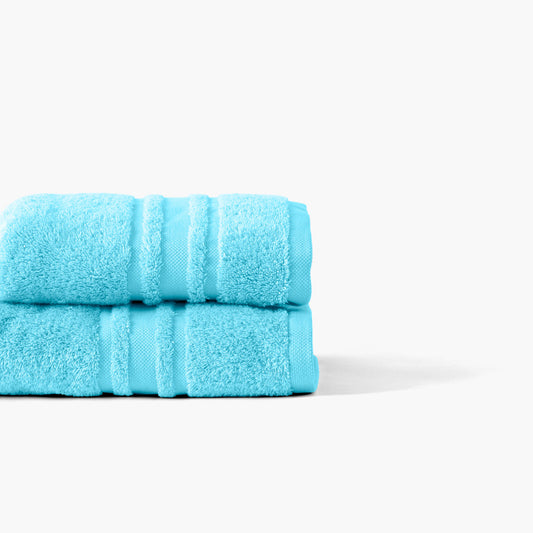 Lola II turquoise cotton bath towel