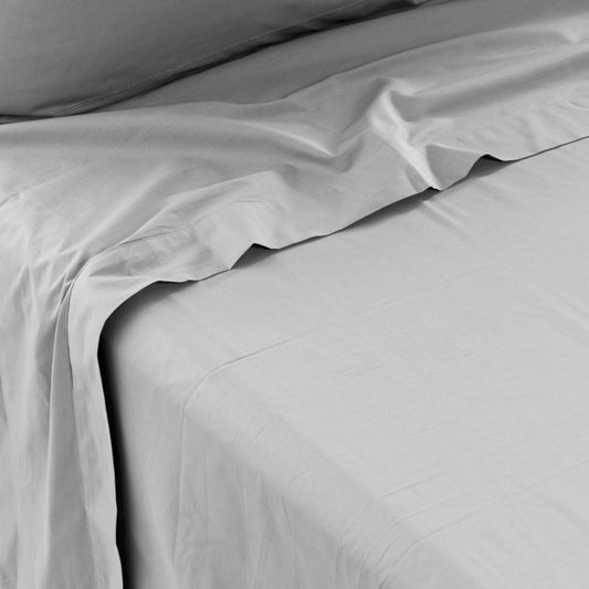 Neo gray cotton percale bed sheet