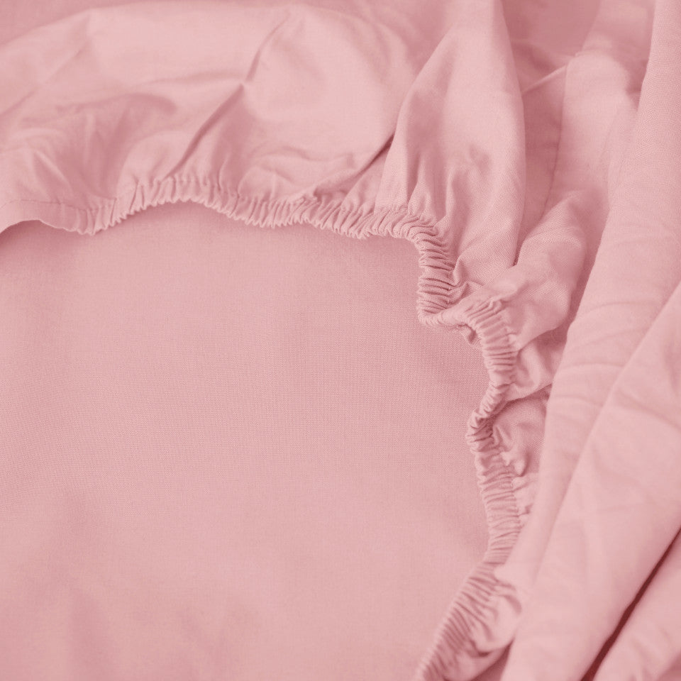 Neo Rosewood Cotton Percale Fitted Sheet
