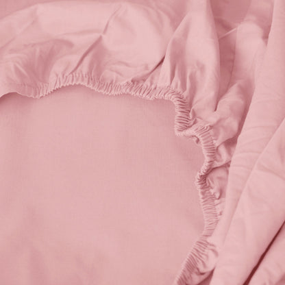 Neo Rosewood Cotton Percale Fitted Sheet