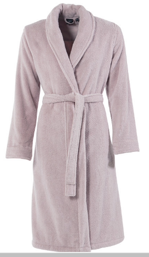 ELLA Women's soft cotton bathrobe powder