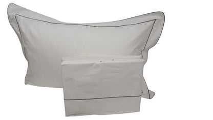 HOTEL cotton full bed set white/grey