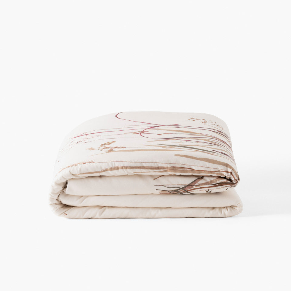 Aura reversible cotton satin duvet cover