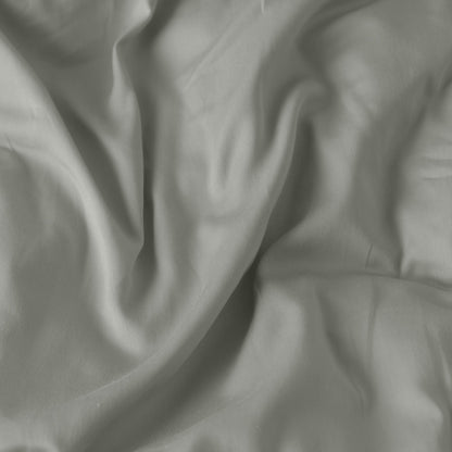 Organic washed cotton satin Jade Quartz duvet cover