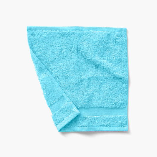 Lola II turquoise cotton washcloth