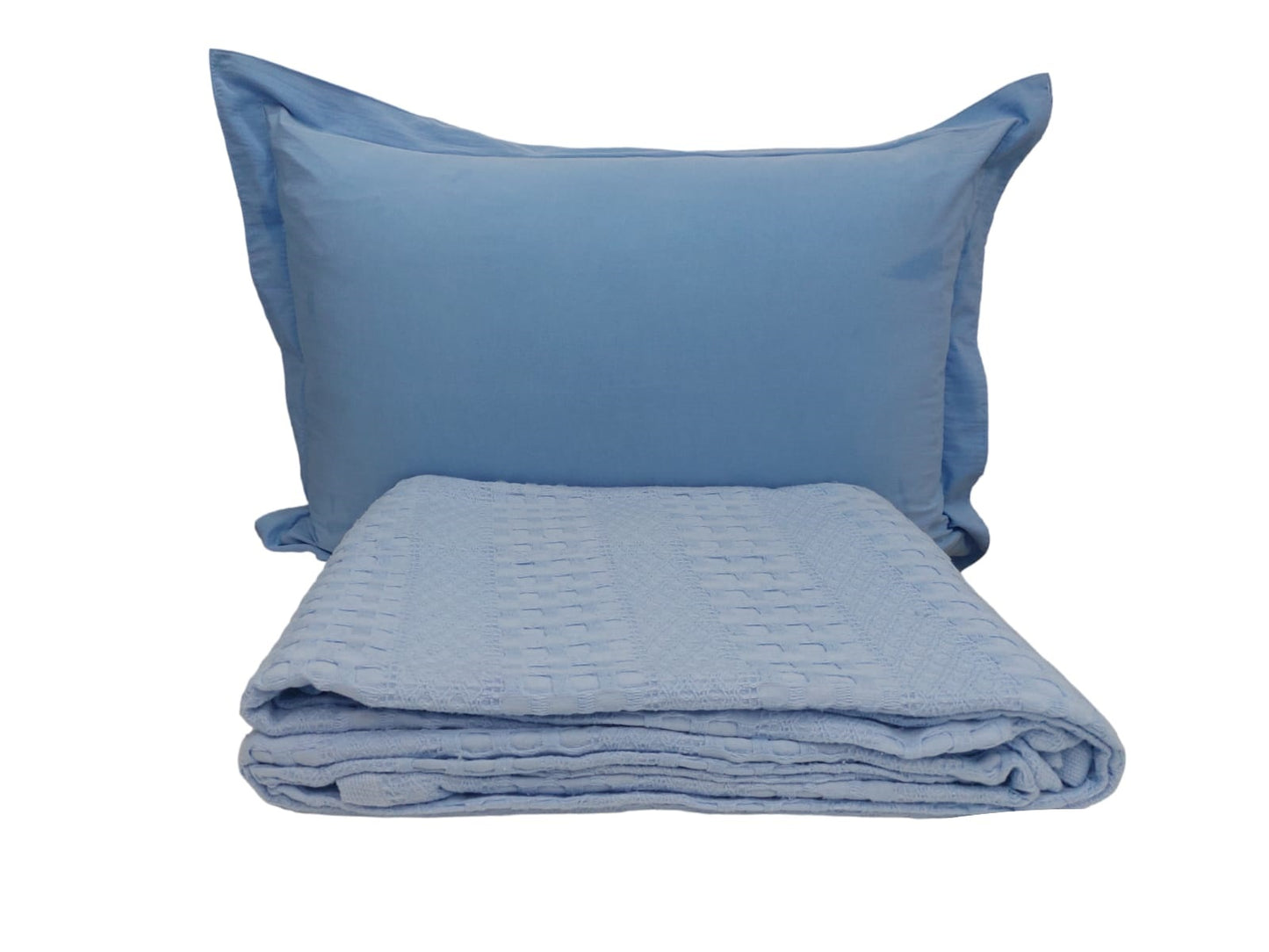 LETICIA summer bed spread 240x220cm sky blue
