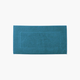 Lola II Peacock blue Cotton Bathmat