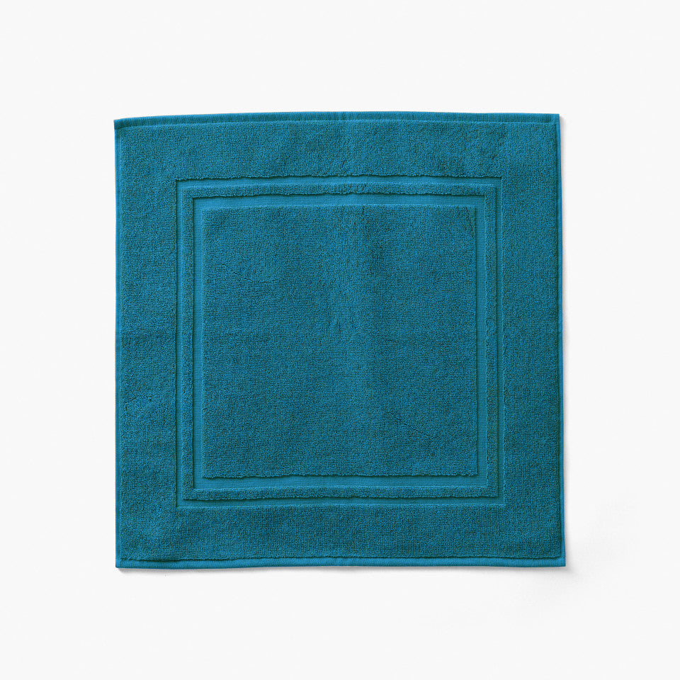 Lola II Peacock blue Cotton Bathmat