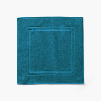 Lola II Peacock blue Cotton Bathmat