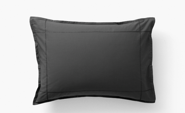 NEO anthracite rectangle pillowcase percale cotton