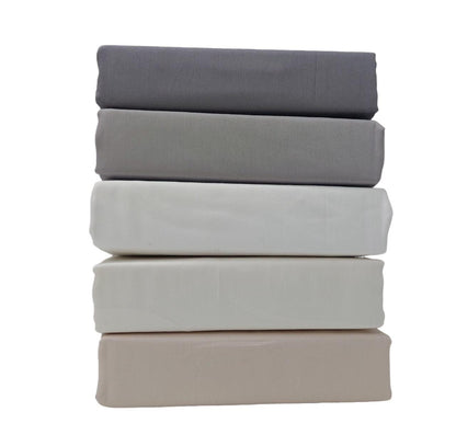 OLIVIA sateen cotton fitted sheets white