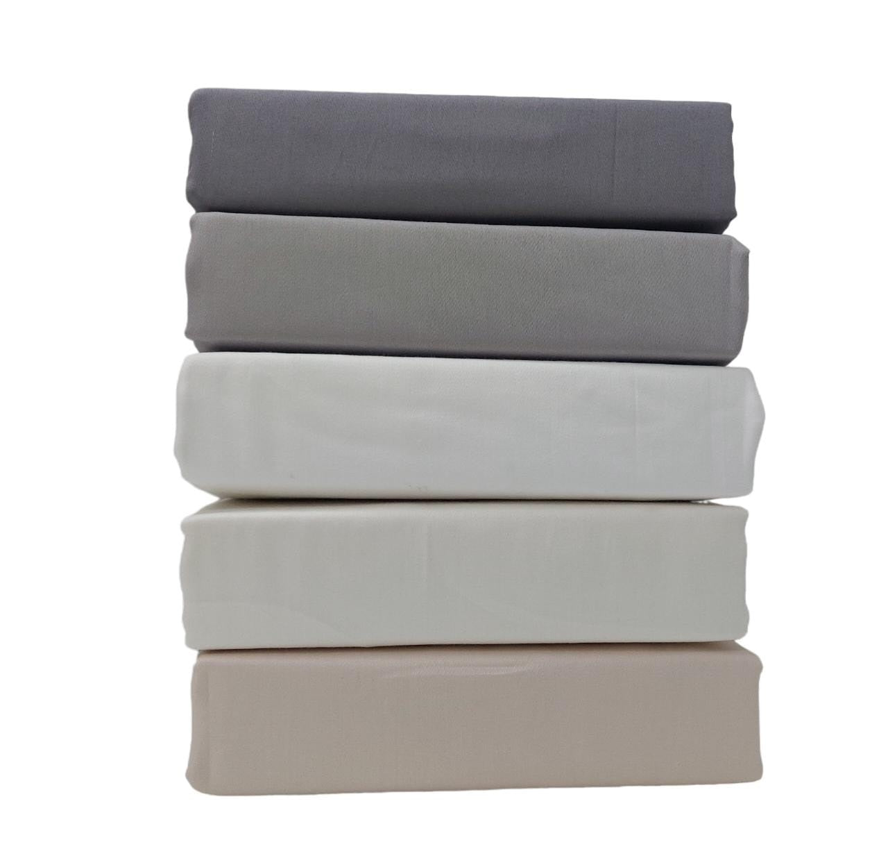 OLIVIA sateen cotton fitted sheets ivory