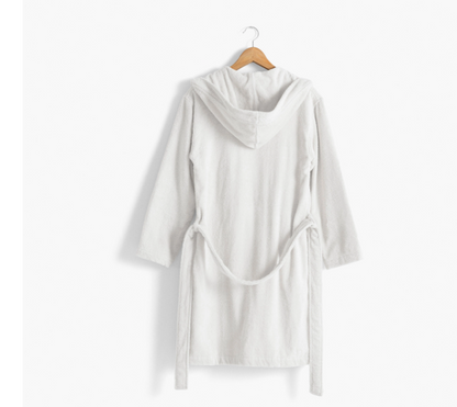 OSMOSE plain organic cotton bathrobe Blanc