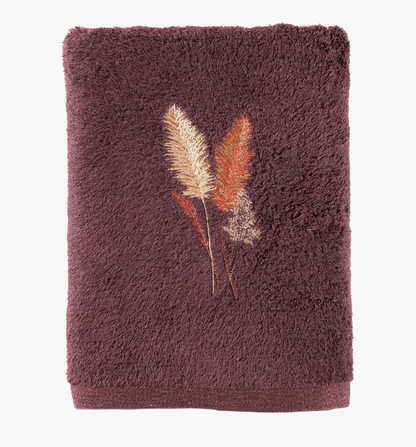 PAMPA purple cotton and bamboo viscose medium bath towel