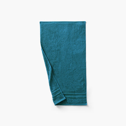 Lola II Peacock Blue Cotton Hand Towel
