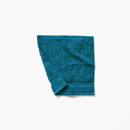 Lola II Peacock Blue Cotton Washcloth
