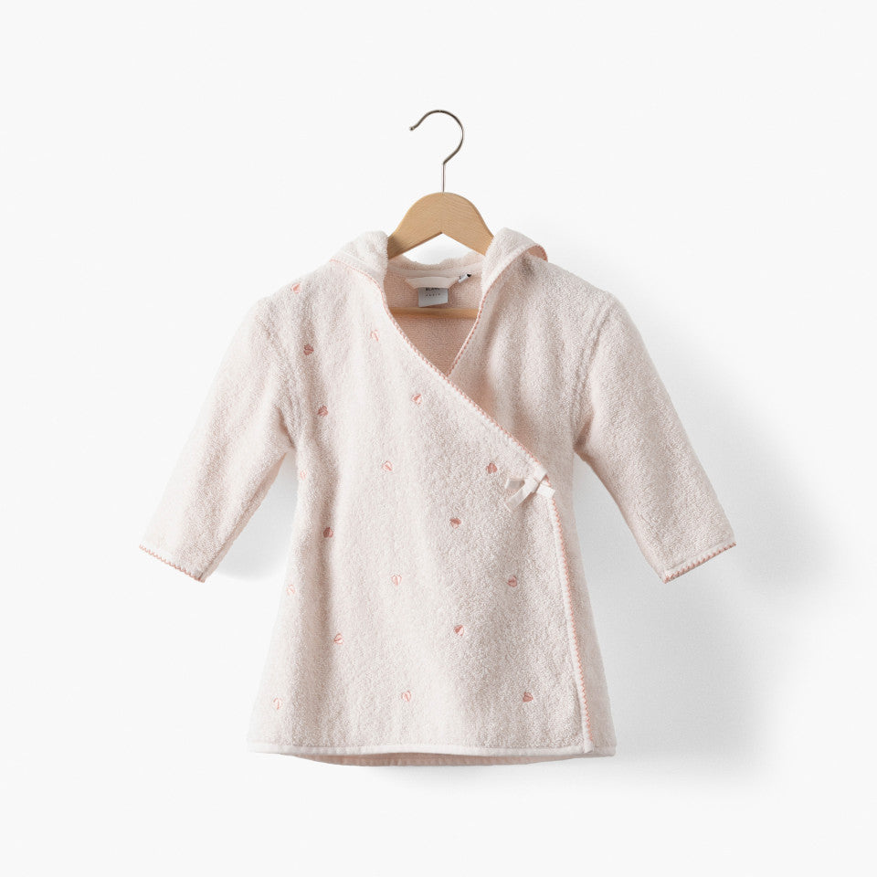 Children's organic cotton wrap-style bathrobe, Welcome Nude