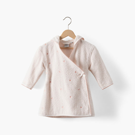 Children's organic cotton wrap-style bathrobe, Welcome Nude