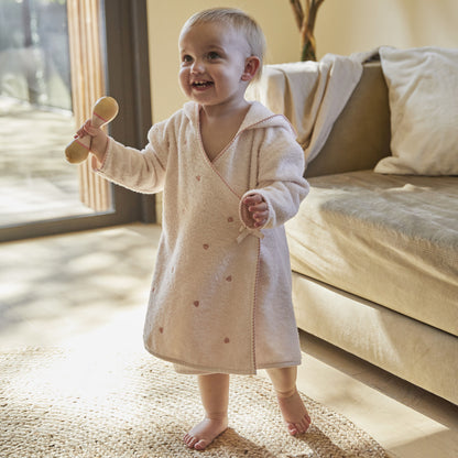 Children's organic cotton wrap-style bathrobe, Welcome Nude
