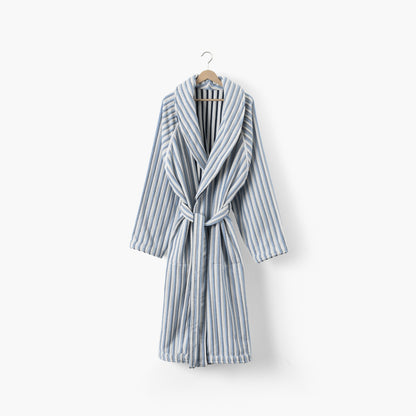 Unisex Combo reversible bathrobe in navy and sky blue