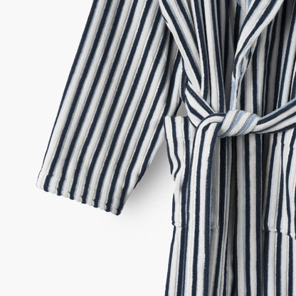 Unisex Combo reversible bathrobe in navy and sky blue