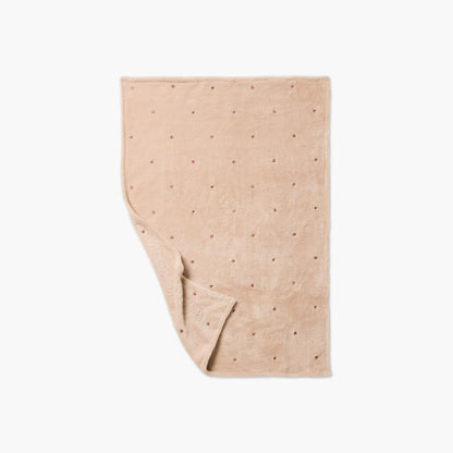 Zephyr Praline Heart Fleece Throw