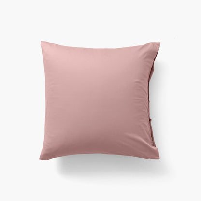 Quartz blush organic washed cotton satin square pillowcase