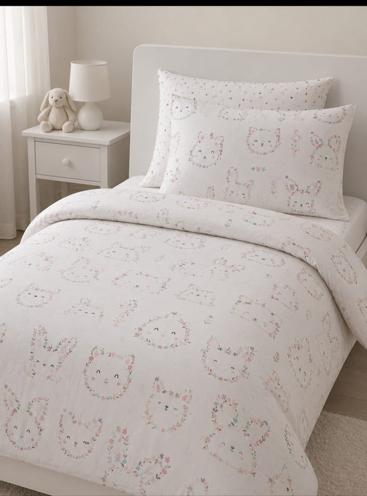 RABBITS BED SET 160X200CM COL UNIQUE