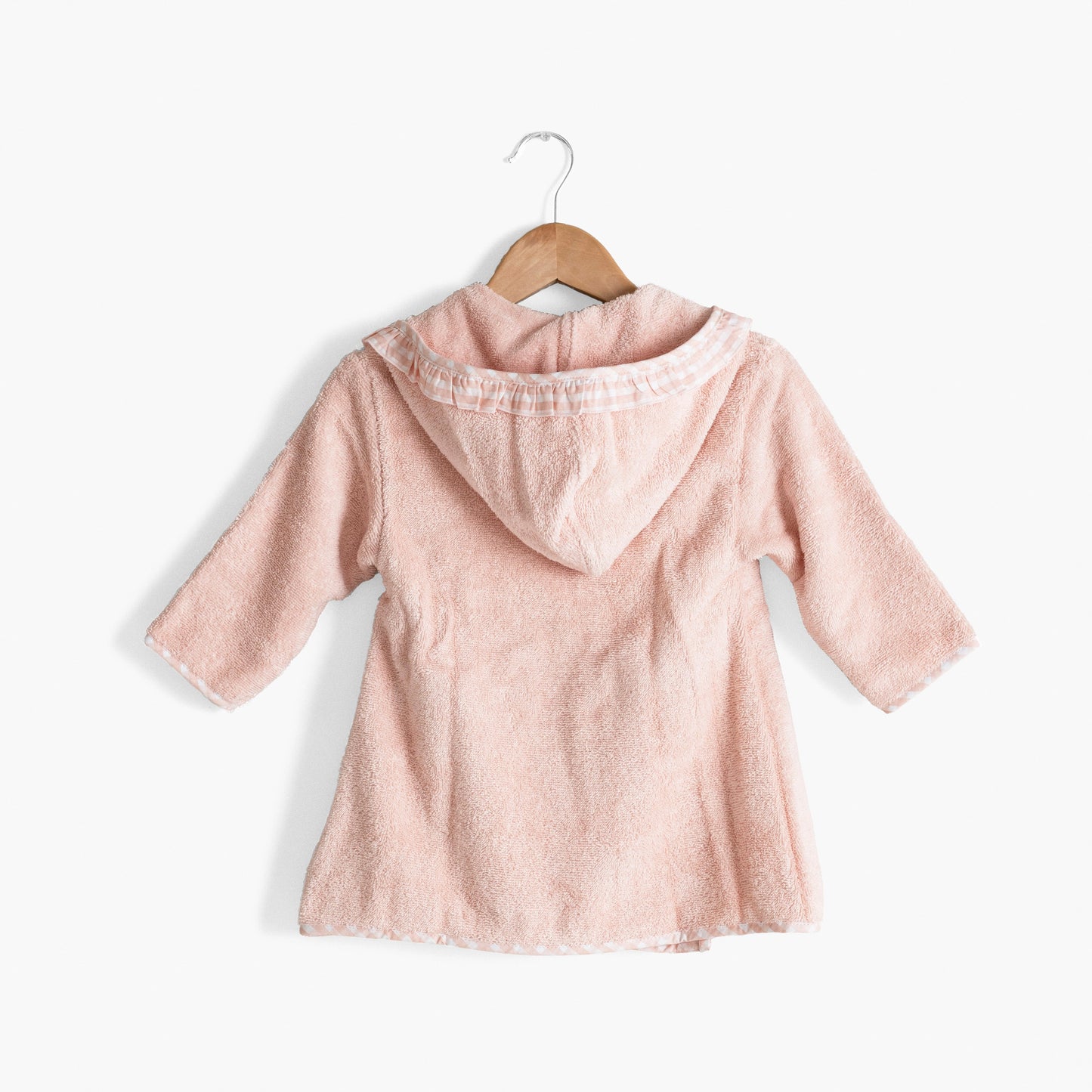 REVE D'OR dragée embroidered bathrobe in organic cotton
