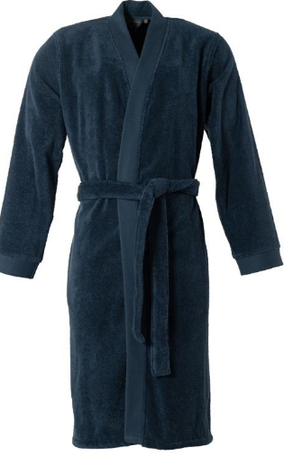 ROMEO soft cotton men's bathrobe blue