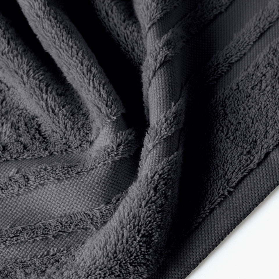 Lola II slate gray cotton hand towel