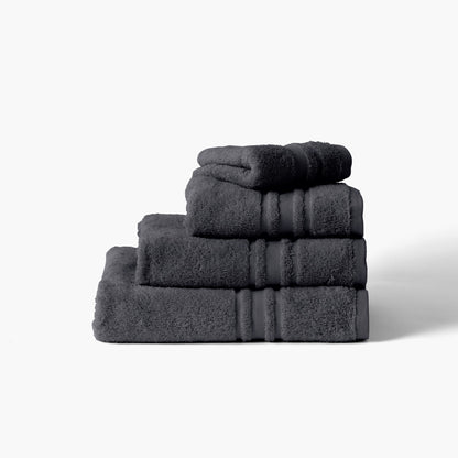 Lola II slate gray cotton hand towel