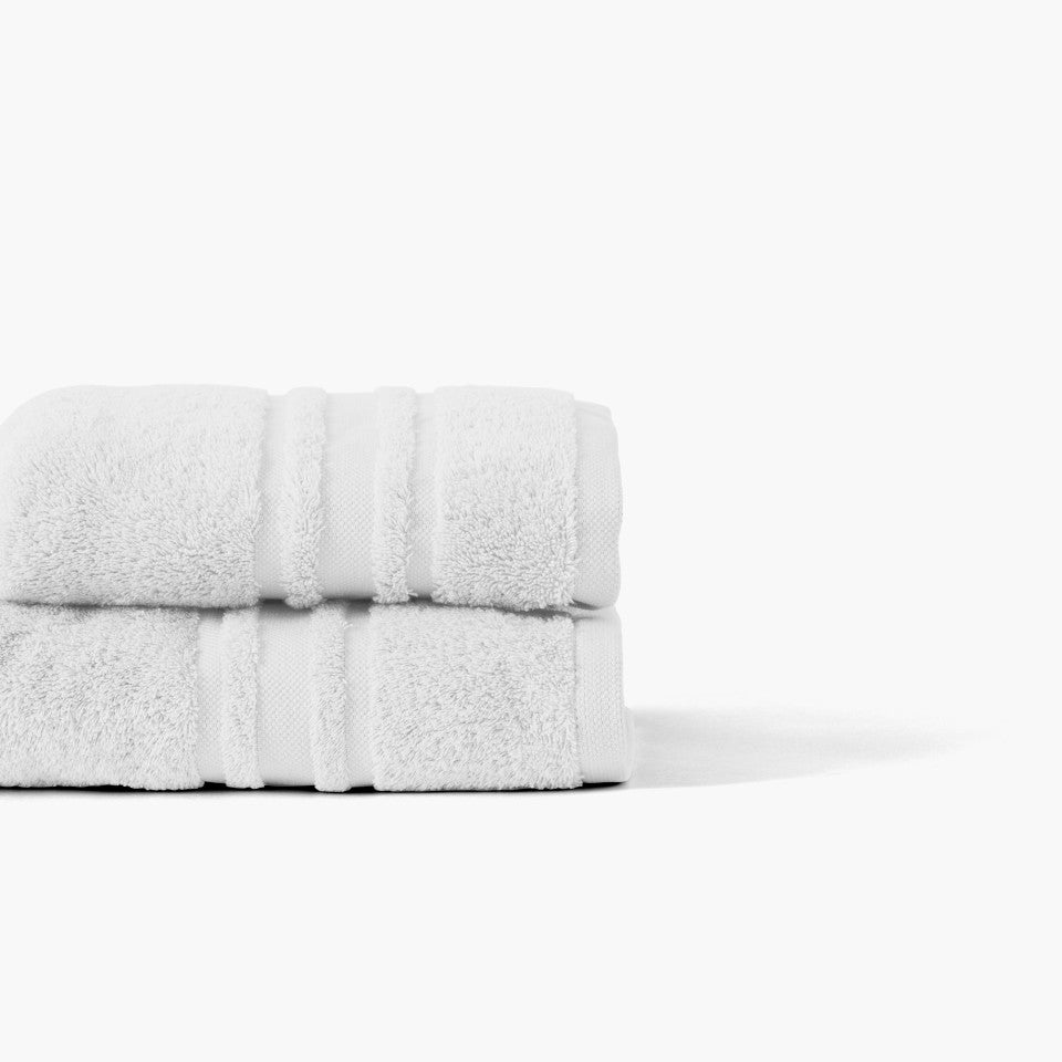 Lola II White Cotton Bath Towel