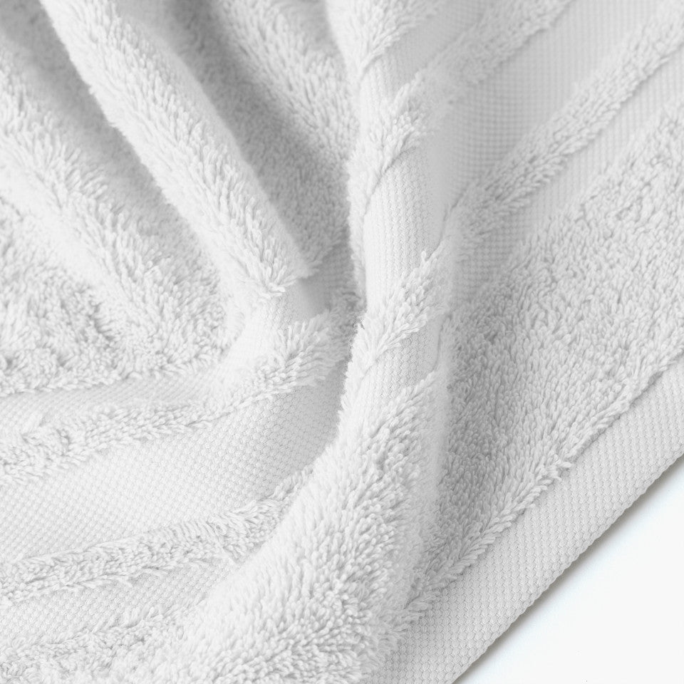 Lola II White Cotton Guest Towel