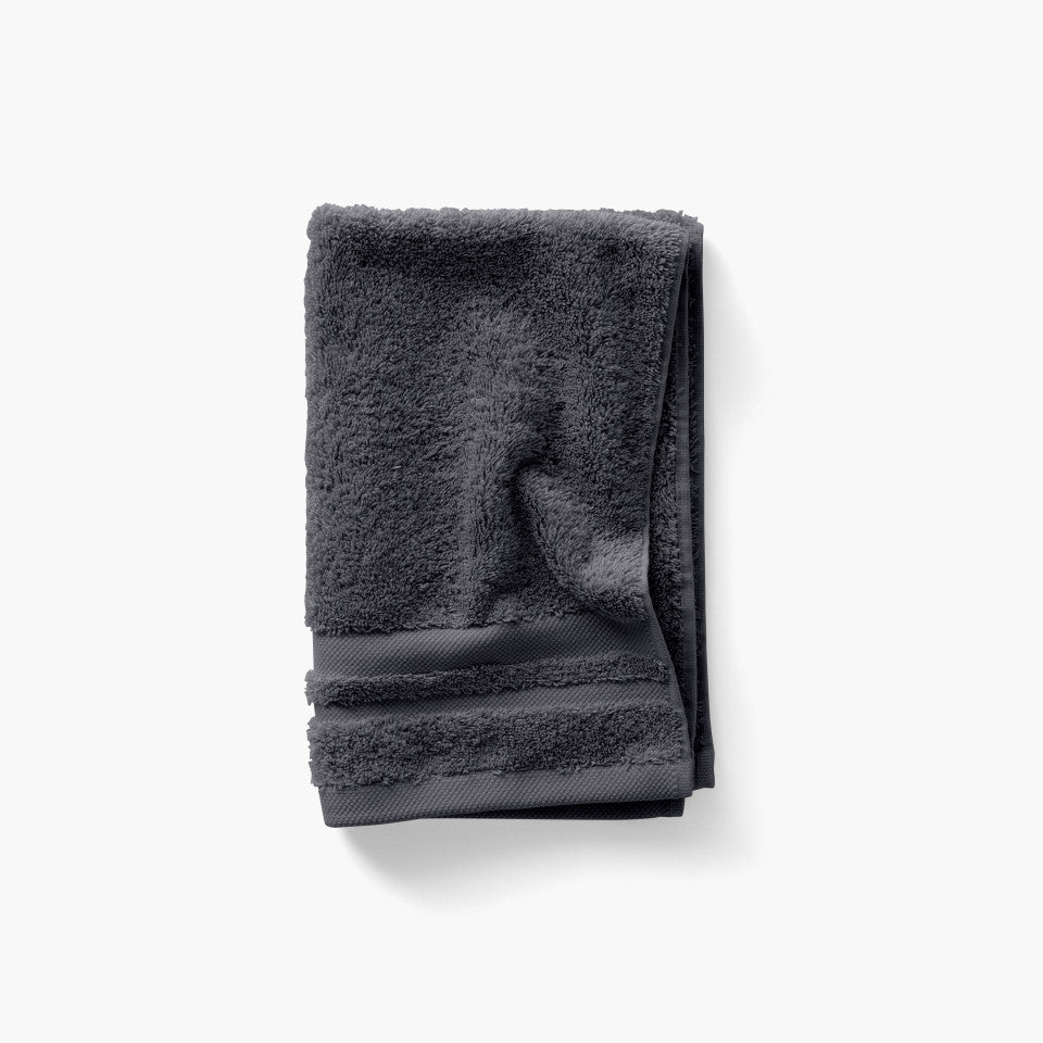 Lola II slate cotton guest towel