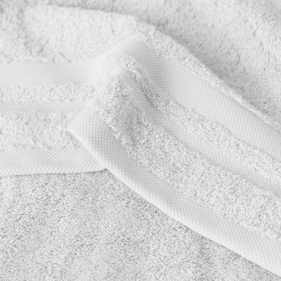 Lola II white cotton guest towel