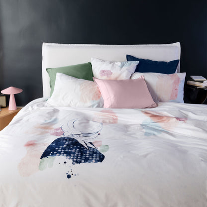 Simones Reversible Cotton Percale Duvet Cover