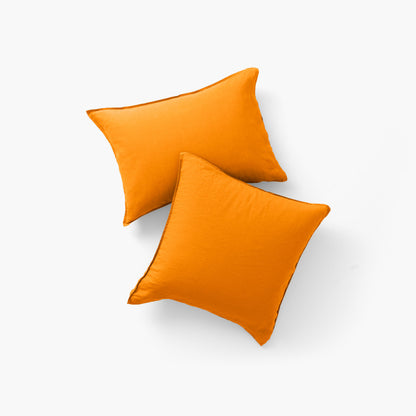 Songe turmeric washed linen square pillowcase