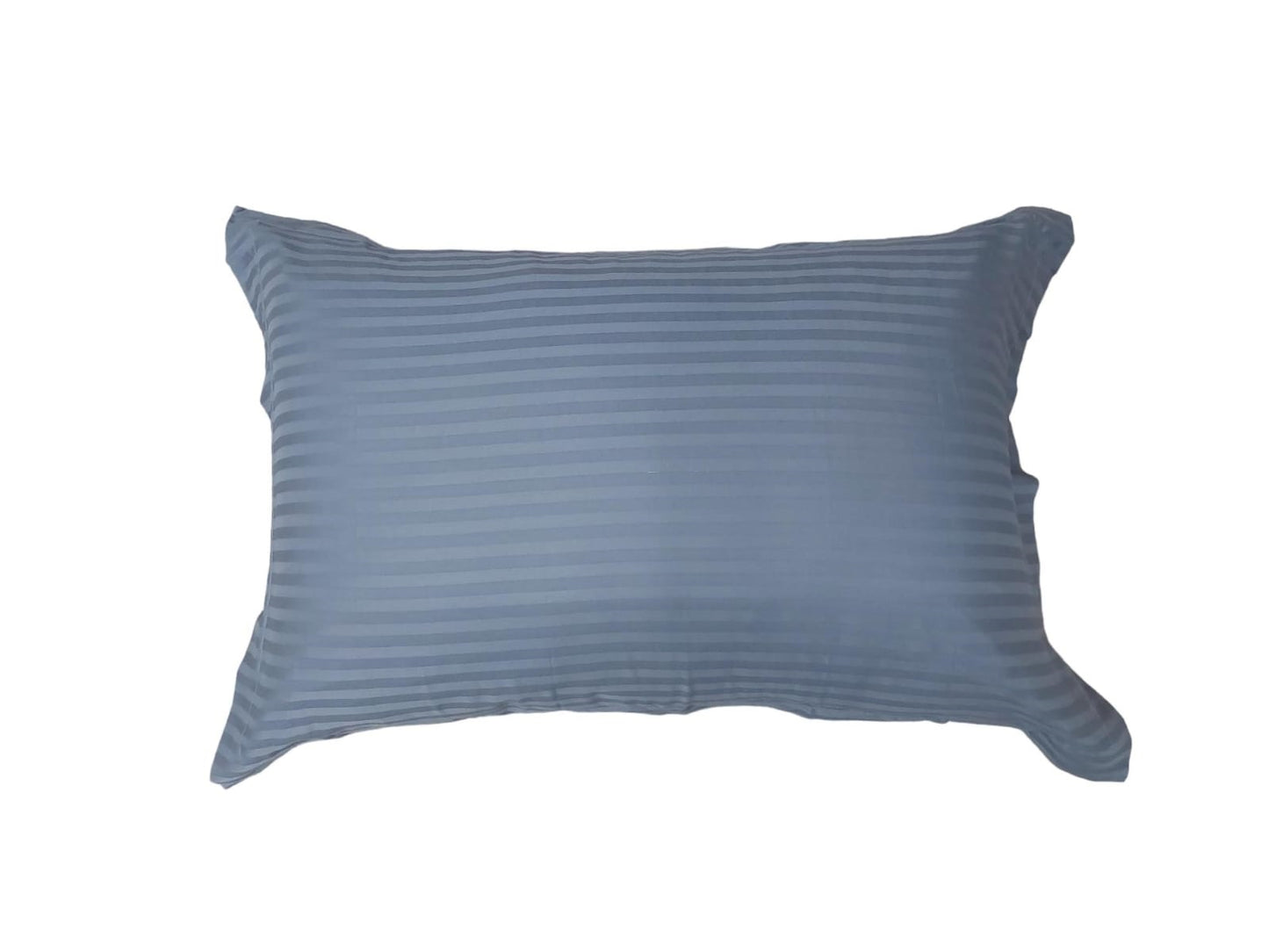 W&M stripe sateen cotton full bed set light blue