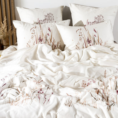 Aura square cotton satin pillowcase