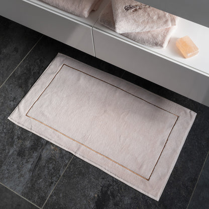 Aura nude cotton and bamboo viscose bath mat