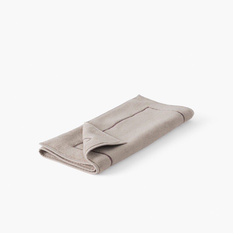 Aura nude cotton and bamboo viscose bath mat