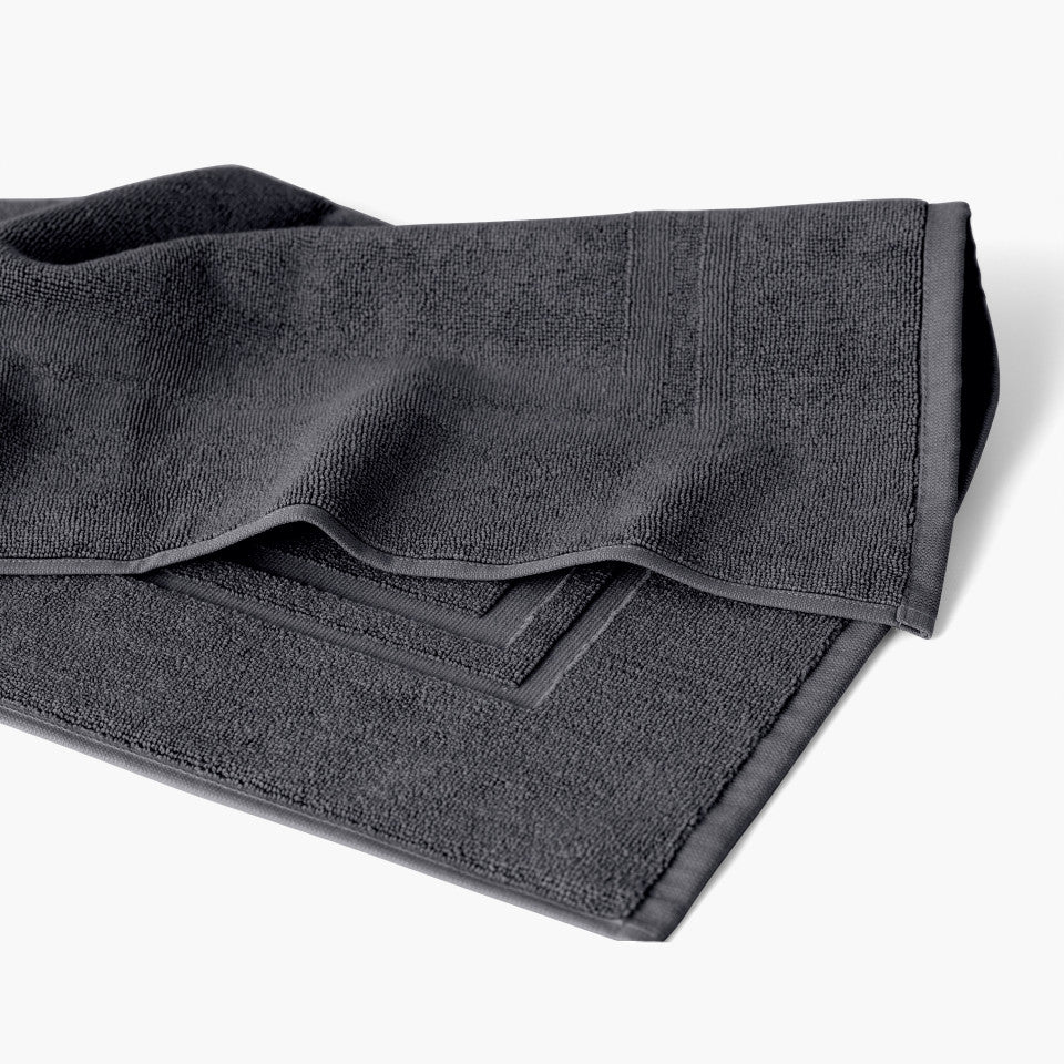 Lola II slate gray cotton bath mat
