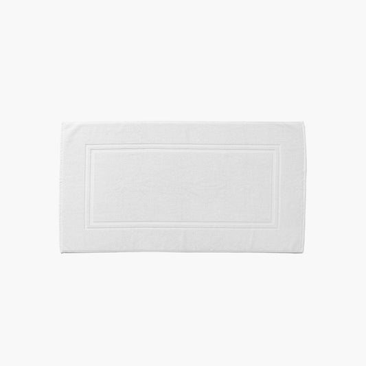 Lola II white cotton bath mat